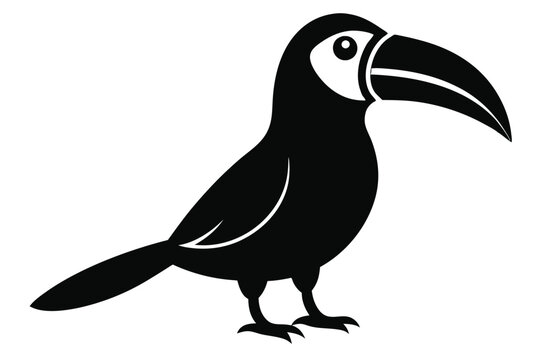 recommend clip art: Solid color Toucan animal vector design