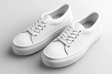 blank white shoes by generative ai