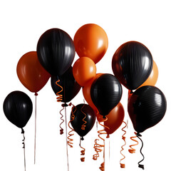 Orange and black balloons for Halloween 