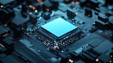 Fototapeta premium Blue Chip - The Power of Technology