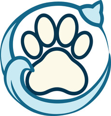 Obraz premium Pet Grooming & Veterinary Logo – Unique Animal Care Vector EPS 10