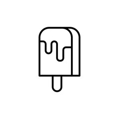 Ice cream outline icons, minimalist vector illustration ,simple transparent graphic element .Isolated on white background