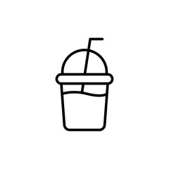 Dairy milk outline icons, minimalist vector illustration ,simple transparent graphic element .Isolated on white background