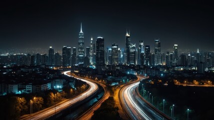 Obraz premium highway at night