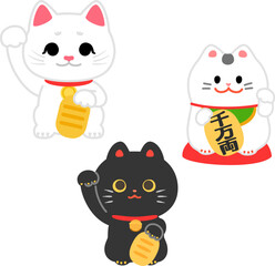 ３種類の招き猫