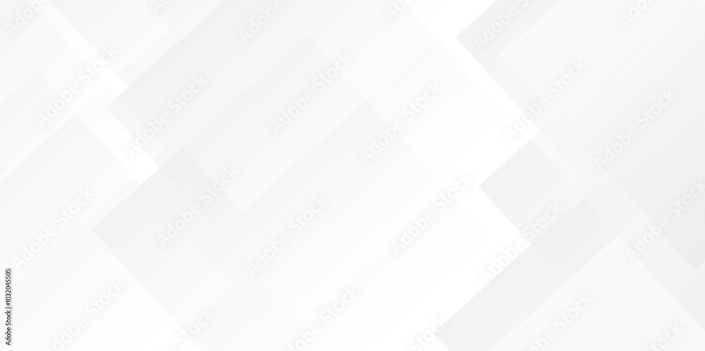 Poster white and gray overlap triangle geometric technology pattern. minimal rectangle randomly arranged wh