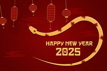 Fototapeta premium Chinese new year 2025 background.