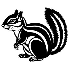 black and cartoon squirrel