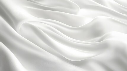Obraz premium Elegant White Satin Fabric Texture and Background