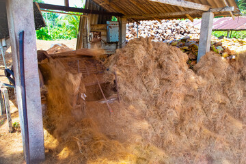 coconut coir rope making with traditional process