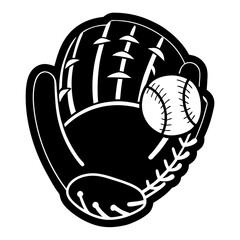 Baseball Mitt Silhouette vector illustration