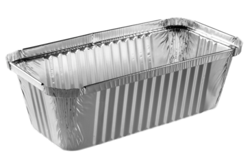 barquette en aluminium PNG sur fond transparent