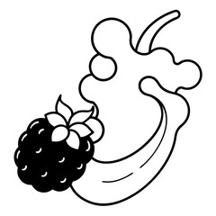 Raspberry juice burst with berries