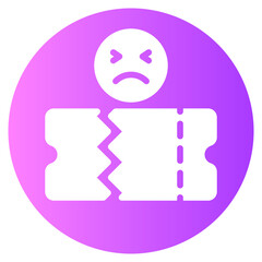 ticket gradient icon