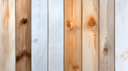 Fototapeta premium A clean minimalist background featuring a plain white wooden plank with soft natural light shadow effects This simple yet elegant texture can be used for various graphic design projects
