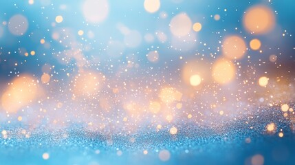 Obraz premium Magical Winter Wonderland with Sparkling Lights and Snowflakes