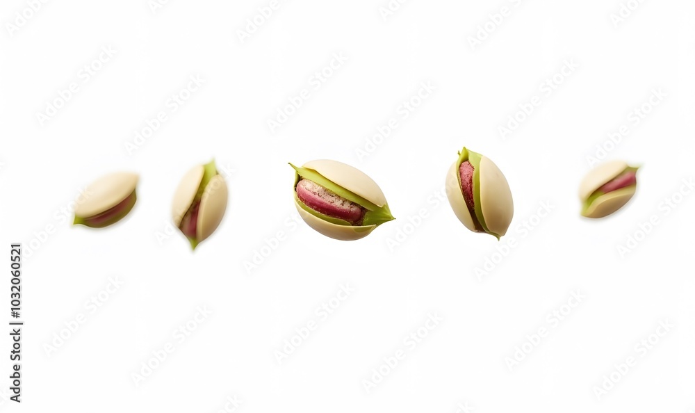 Aufkleber Flying pistachios are best as a single color image on white or transparent PNG format for optimal design use.