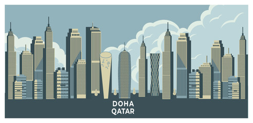 Doha Qatar city landscape