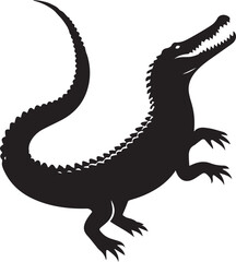 Crocodile silhouette vector