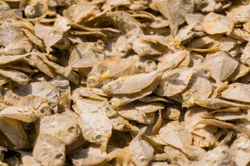 Salted fish, Salted sea fish that is dried under the hot sun to be used as a side dish
