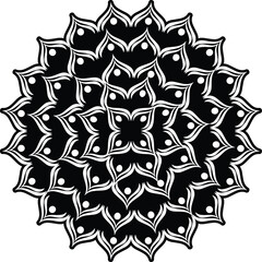 Floral mandala ornate pattern illustration.