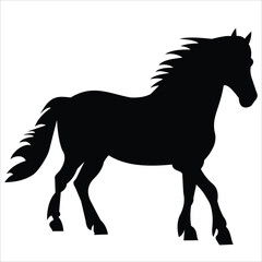 Horse silhouette icon illustration.
