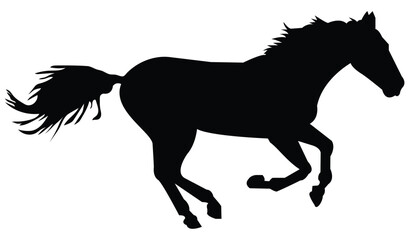 Horse silhouette icon illustration.