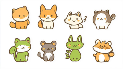 Fototapeta premium 動物達のイラスト集