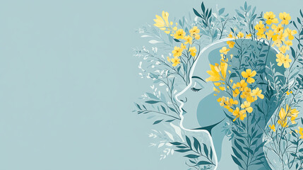 mental health awareness week background with copy space for text or logo