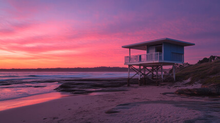  Lifeguard Station at sunrise 