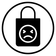 shopping bag glyph icon