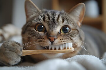 Cat Receiving Dental Care