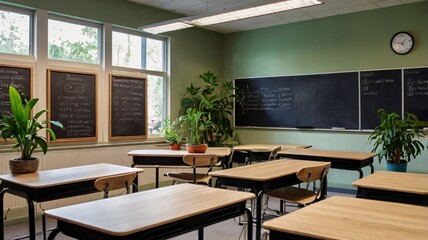 Fototapeta premium Modern School Classroom