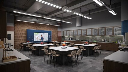 Modern School Classroom