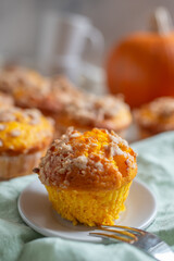 Home made Autumn Pumpkin Muffin Ready to Eat