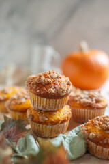 Home made Autumn Pumpkin Muffin Ready to Eat