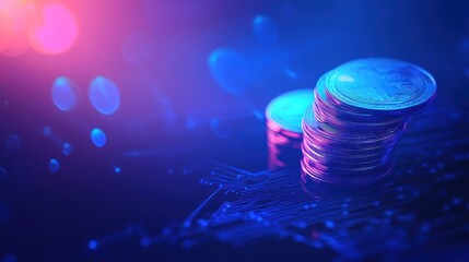 Cryptocurrency Stack on Circuit Board