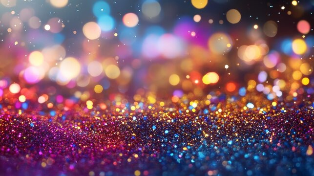 Dazzling Glitter Backdrop: A Captivating Kaleidoscope of Color and Light