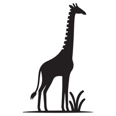 a stylized giraffe silhouette adorned with elegant tribal patterns, blending traditional African art with modern design elements