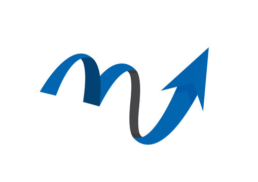 logo de fl&egrave;che en forme de lette M