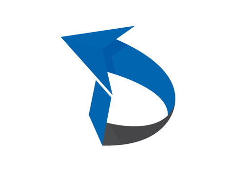 logo de fl&egrave;che en forme de lette D
