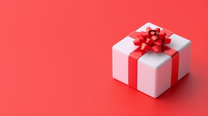 Obraz premium 3D Rendering of Floating Christmas Gift Box