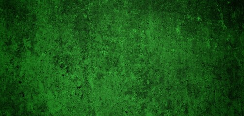 Obraz premium long cracked wall background in green color, Abstract background texture concrete or plaster hand made wall