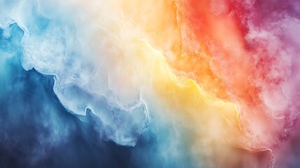 Fototapeta premium Abstract colorful clouds with bright light in the center, creating a dynamic and vibrant composition.