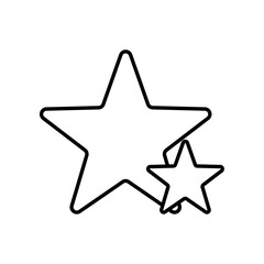 double star icon. line vector isolated on white background. trendy and modern design