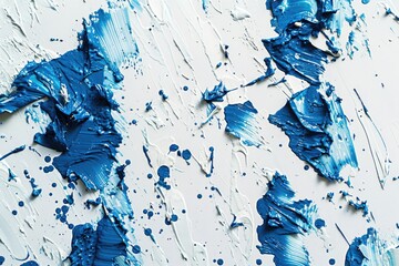 A close-up shot of blue paint on a white surface, great for illustrations and design