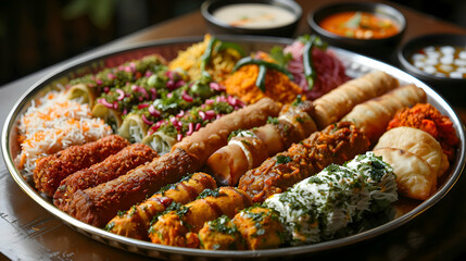 Obraz premium A platter of assorted patishapta with various toppings