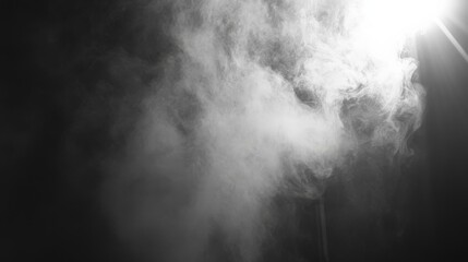 Obraz premium Dramatic Smoky Atmosphere in Black and White