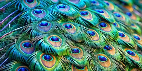 Obraz premium A symphony of emerald, sapphire, and amber hues, where the intricate patterns of avian adornment create a mesmerizing tapestry of nature's artistry.