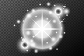 Light effect isolated flare explosion shiny dust line solar flare spark star sunlight, vector effect